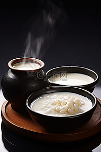 传统酒背景图片_韩国传统菜肴爆米花