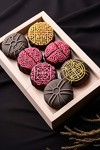 9枚装巧克力中式丝质糖果镀金金色甜甜圈礼盒dd