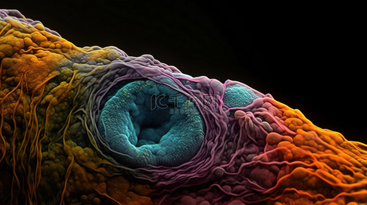 3d 皮肤细胞的微观视图