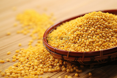食物小麦小麦背景图片_小麦 大豆 小米 谷物