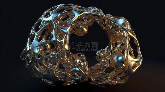 3D 渲染中的金属复杂形状