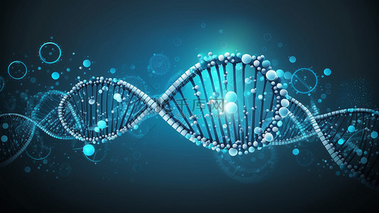 基因医疗科技背景图片_医学生物基因蓝色背景