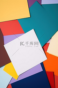 excel文档办公自动化背景图片_工艺品市场的彩色卡片