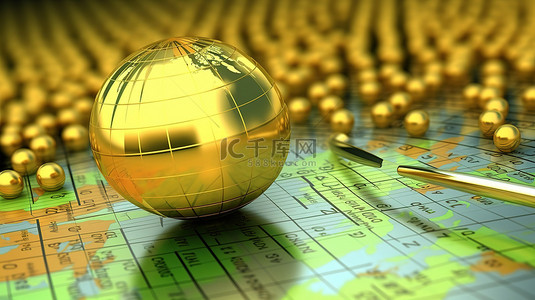 银行数据统计背景图片_商业全球分析概念的 3d 插图