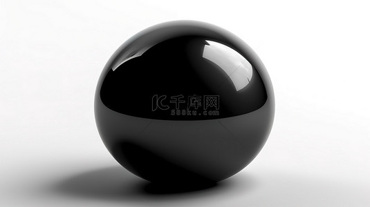 突出元素背景图片_白色背景突出显示黑色 3d 球体