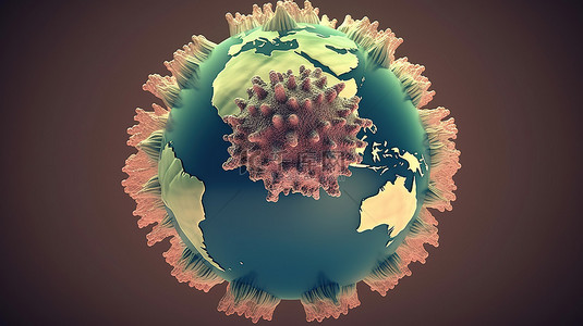 新型冠状病毒感染预防要点背景图片_阿根廷 covid 19 爆发中旅行概念的 3d 渲染