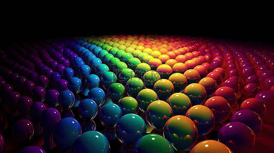 科技动态球背景图片_以 3d 呈现的实验室中的彩色抽象球体