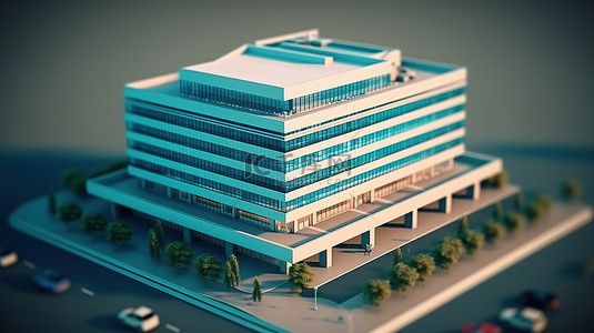 生活办公背景图片_3d 渲染的办公室摩天大楼