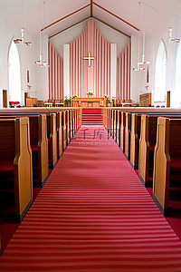 有红地毯的教堂