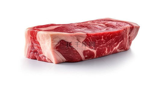 一块单独的肉或牛肉的 3D 渲染