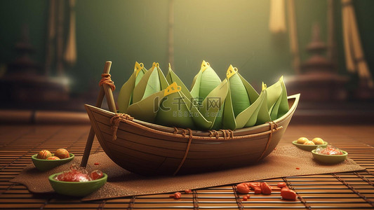 枣色背景图片_端午节粽子食物