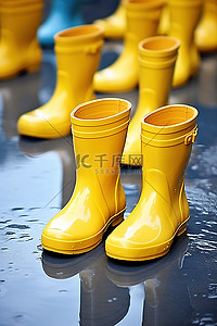 英格兰堤坝季的雨靴 加拿大佛罗里达州格林顿