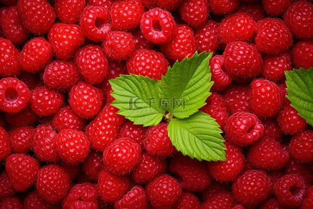 红树莓背景图片_红树莓和叶子背景