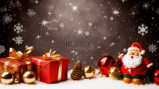 白色圣诞边框背景图片_圣诞节圣诞老人唯美冬季白色雪花