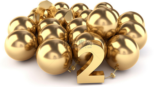 字母设计背景图片_金色气球形状像白色背景上的 3D 插图中的字母 a 到 z