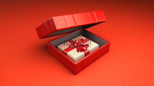 布幕背景图片_3d 渲染的未包装的礼品盒