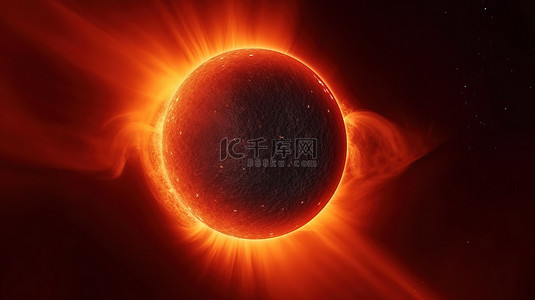 令人难以置信的日食特写 3D 渲染奇迹
