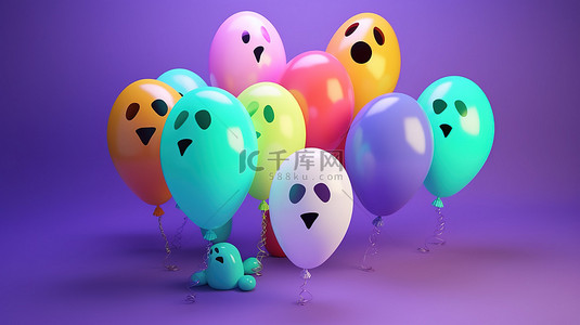 异想天开的 3D 幽灵和充满活力的气球庆祝活动