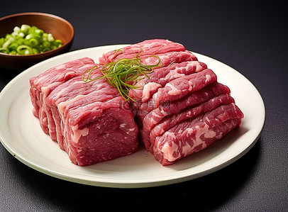 肉末背景图片_晋牛肉肉末育空切块