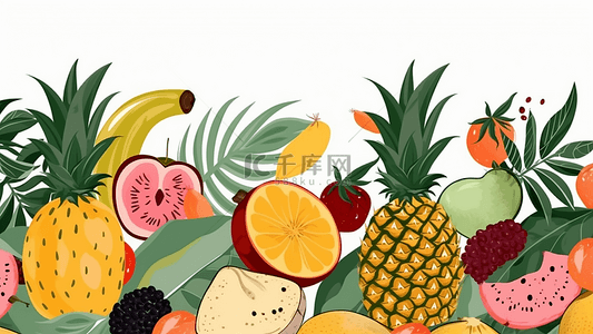 水果夏季热带插画