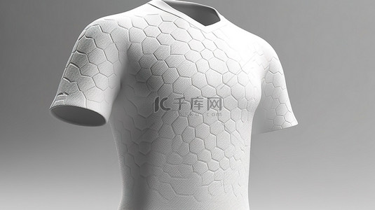 衬衫领结背景图片_带有白色足球衬衫的足球的 3d 渲染