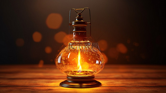 火燃烧的背景图片_3d 渲染煤油灯与燃烧的火焰和水填充