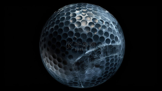 亮色光背景图片_高尔夫球的黑色隔离 x 射线 3d 渲染