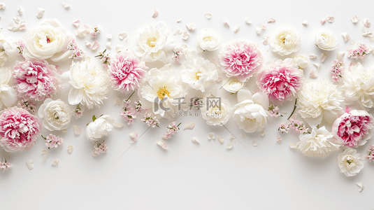 白色场景铺着简约花朵的背景图18