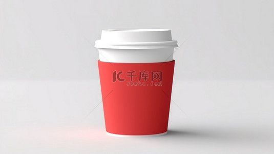 放松放松背景图片_白色背景的 3D 渲染，带有一杯红茶和一个空白的白色茶袋标签