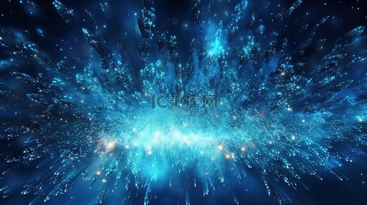 下降背景图片_深蓝色和浅蓝色的下降和闪烁光束粒子的抽象背景形成令人着迷的粒子形式 3D 渲染