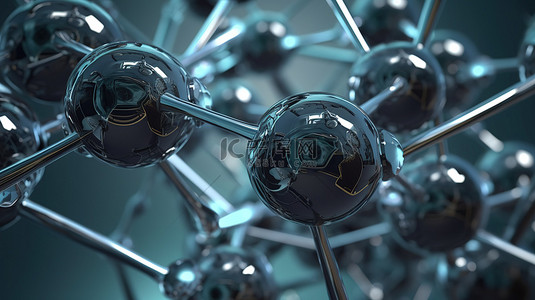 医学细胞背景图片_抽象分子概念 3d 玻璃结构特写渲染
