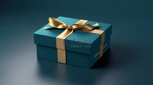 盒型样机背景图片_礼品盒设计样机的 3D 插图
