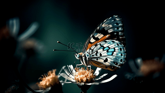 含苞待放背景图片_蝴蝶鲜花花蕾背景