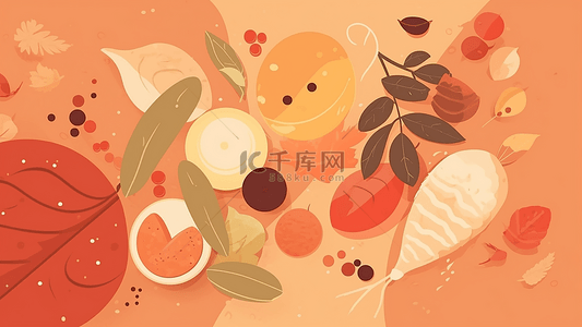 樱桃图案背景图片_食物水果插画