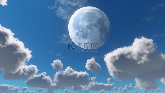 月亮天空云背景图片_月亮天空星系