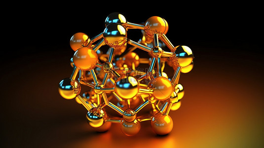 分子 DNA 结构与原子模型的 3D 渲染