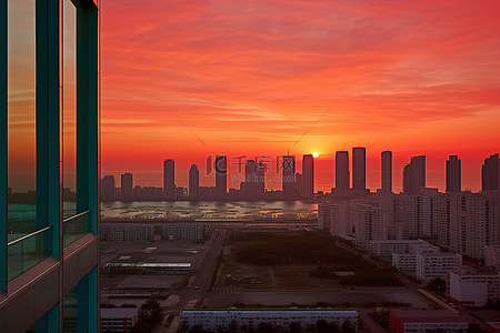 看日出背景图片_从香格里拉看韩国日落