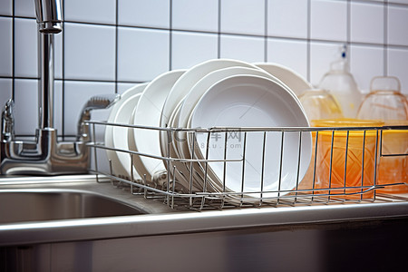 洗碗池标示背景图片_厨房里的洗碗池