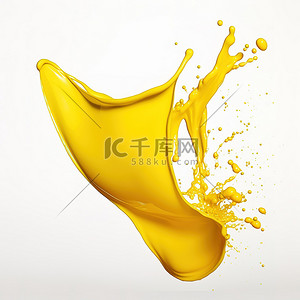 简单黄色背景图片_黄色油漆飞溅的艺术作品