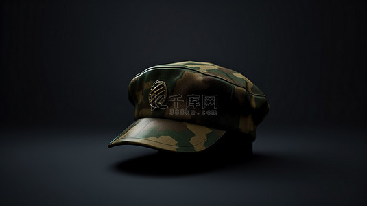 个人网站轮播图背景图片_军帽 3D 建模