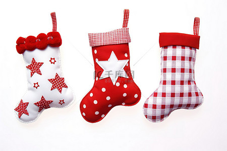 3 个圣诞袜装饰品