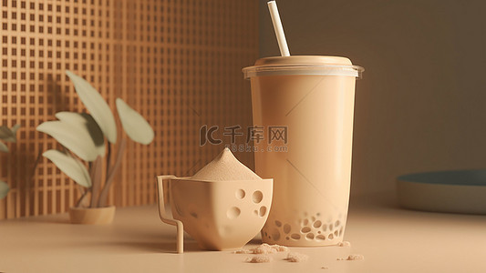 奶茶店饮品背景图片_奶茶饮料饮品植物