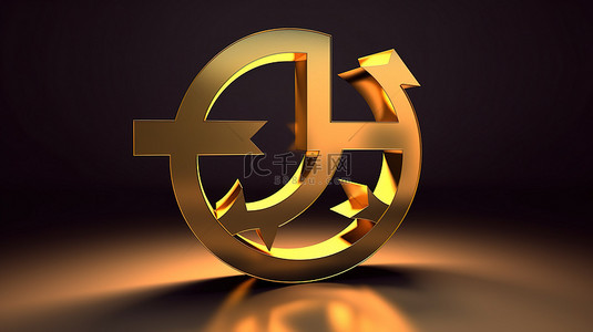 科技标志背景图片_3d 渲染的欧元符号图标具有独特的设计