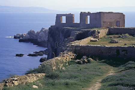 城堡垒背景图片_科斯堡垒或塞浦路斯 KS 斯巴达遗址