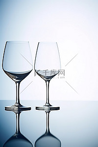 酒杯背景图片_银色表面上桌子上的酒杯