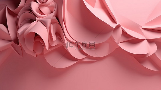 复古粉色图案纸现代背景时尚摄影 3D 插画