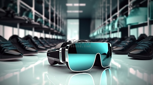男士网购体验虚拟现实鞋子和虚拟现实眼镜