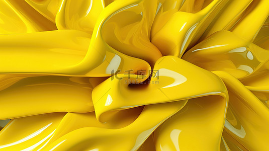 3d 呈现黄色色调的抽象背景