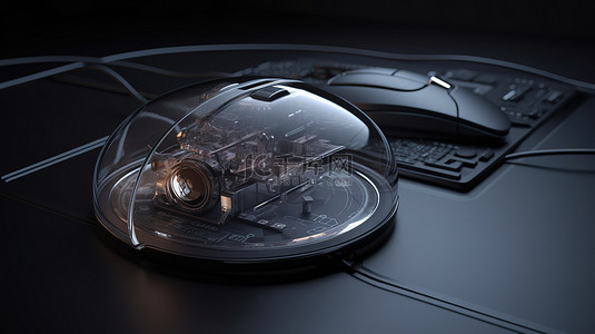 鼠标背景图片_3d 渲染中的计时器和计算机鼠标
