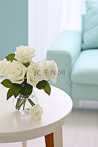 玫瑰与人背景图片_常春藤白色圆桌与玫瑰